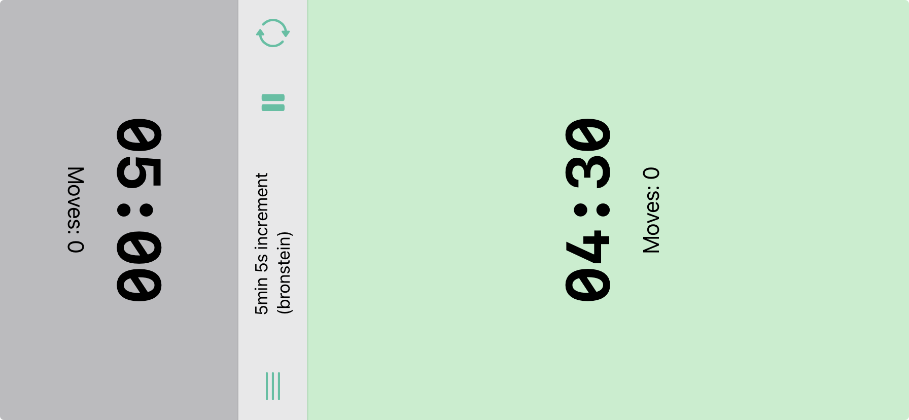 zChess Clock's main screen